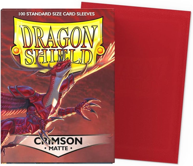 dragon shield | Standard Size Card Matte Sleeves | 100 CT - Smooth & Tough Premium TCG Sleeves | Compatible with Pokemon, Flesh & Blood, One Piece & Magic The Gathering | Crimson - Matte - Image 2